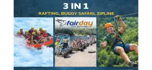 3'ü 1 arada Buggy - Rafting - Zipline