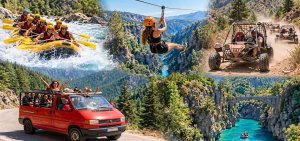 Alanya Combo Tour 5 in 1 (Rafting-Buggy Safari-Zipline-Cabrio Safari-Canyon)