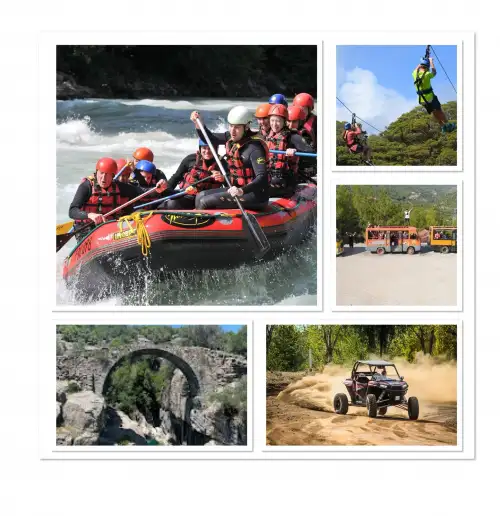 Alanya Kombo Turu 5'i 1 Arada (Rafting-Buggy Safari-Zipline-Cabri Safari-Canyon)