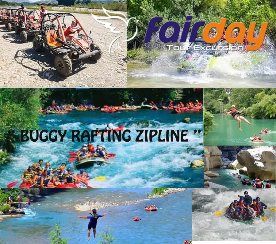 Alanya 3'ü 1 arada Buggy - Rafting - Zipline Tur